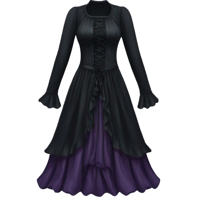 gothic flowy witch dress emoji