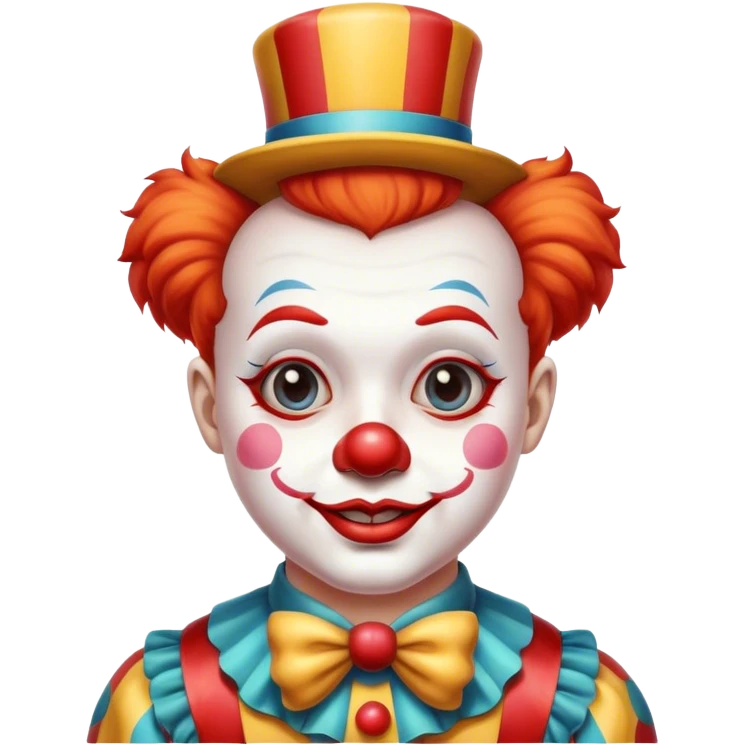 Cute Vintage circus clown emoji