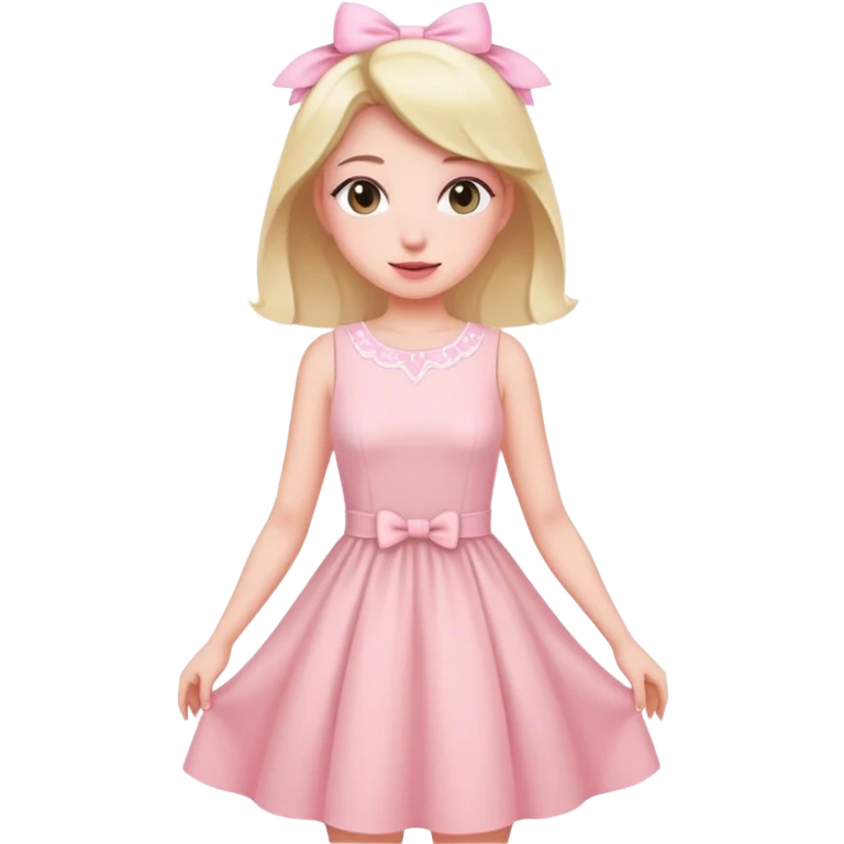 pastel pink spring dress emoji