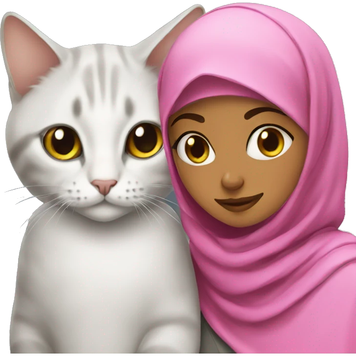 Cat with hijab girl emoji