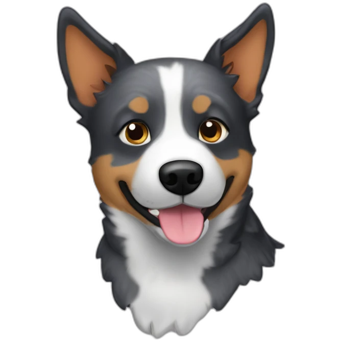 Blue heeler catle dog emoji