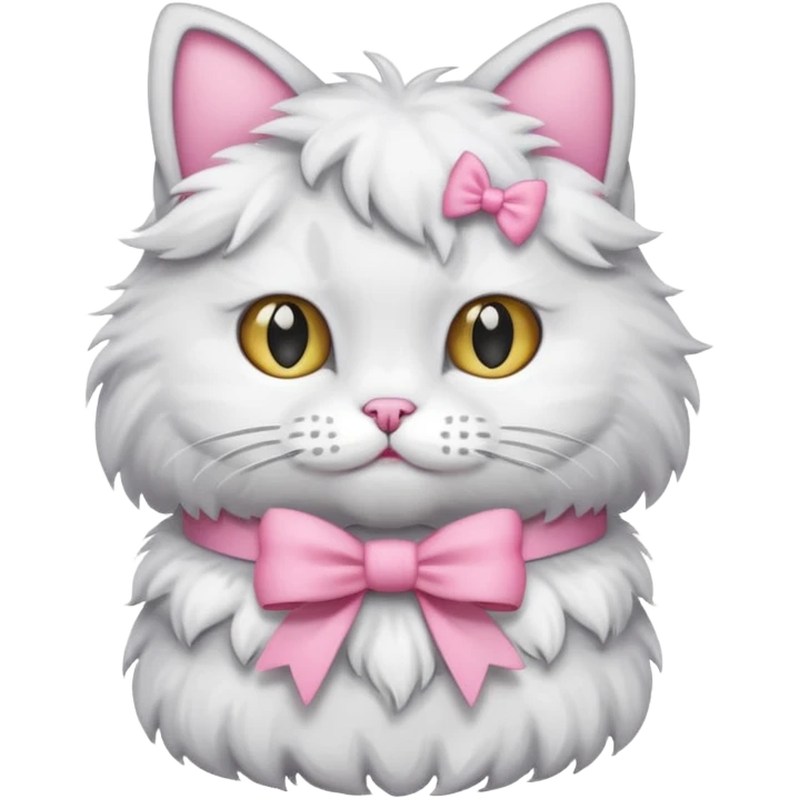 cat wearing pink emoji
