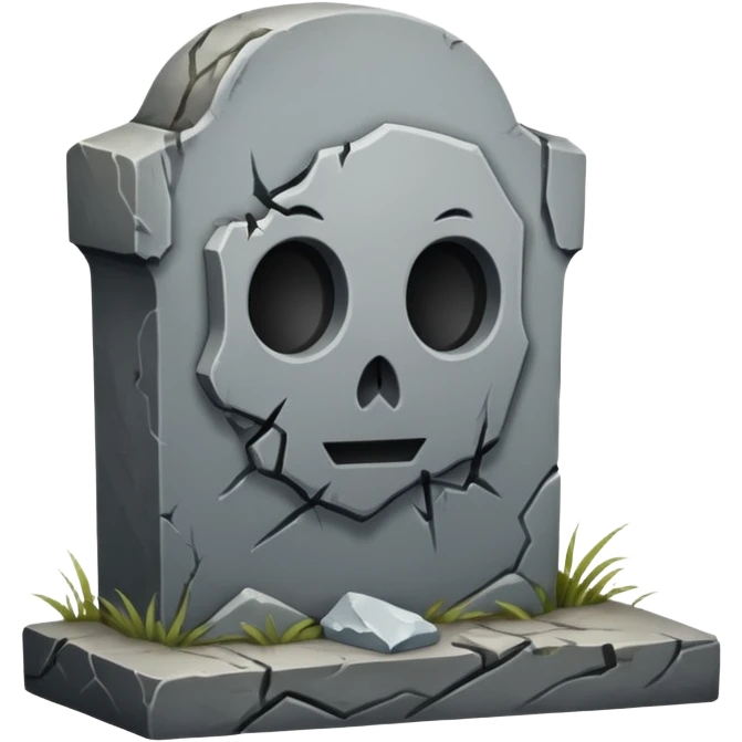 crumbling grave stone emoji