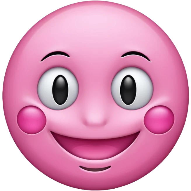 Pink smiley face emoji