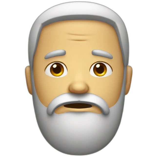 sad man with beard emoji