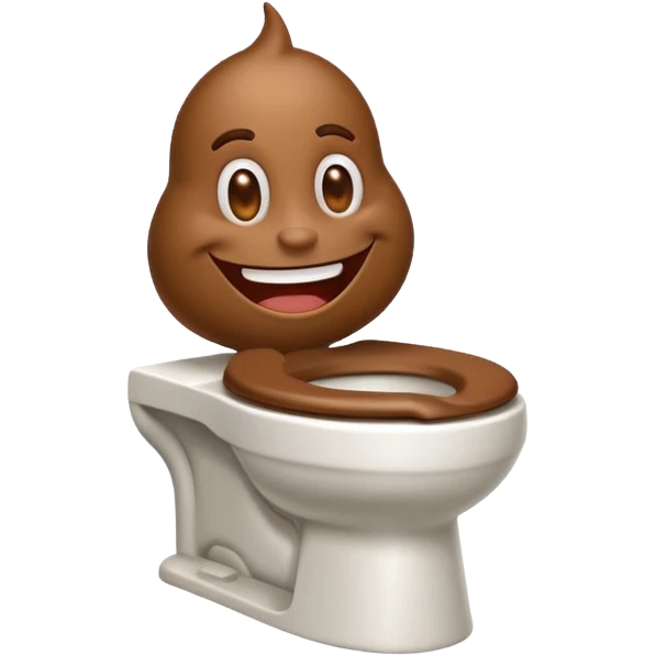 Make a goofy ahh emoji with toilet and poop emoji