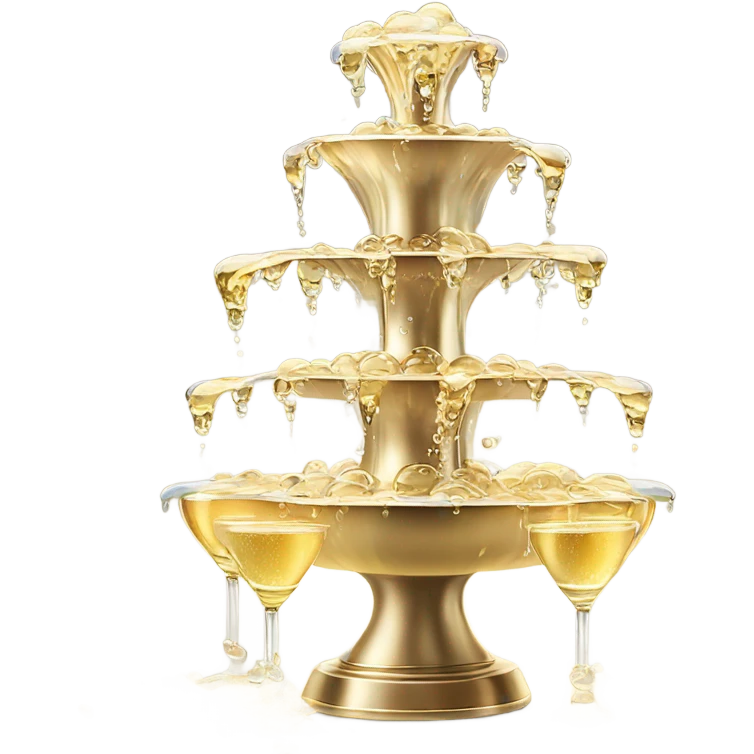 Champagne fountain  emoji