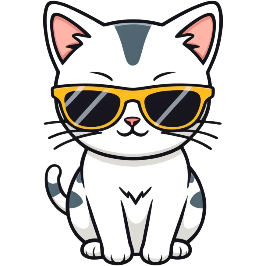 Cat with sunglasses emoji