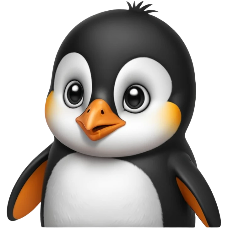 Emotional penguin emoji