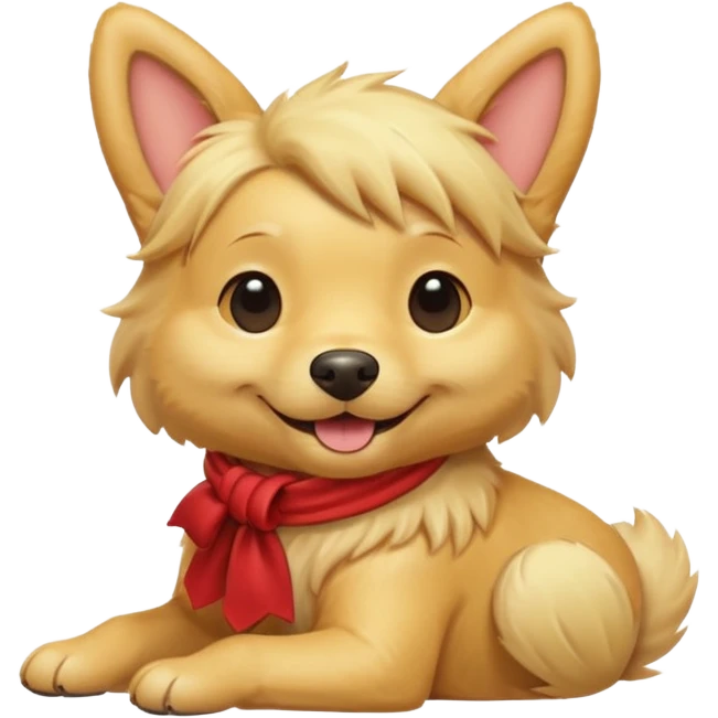 blond dog emoji
