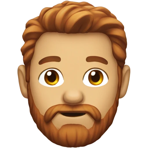 Red beared emoji