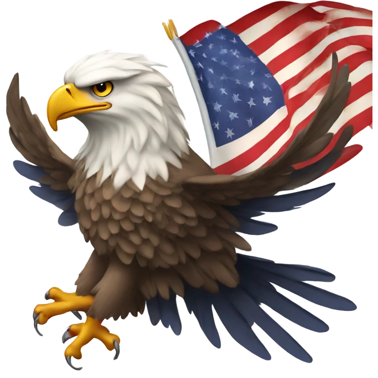American flag with eagle wings fireworks emoji