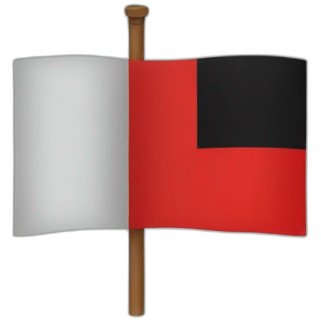 Flag half red and half black emoji