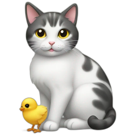 cat with chick emoji