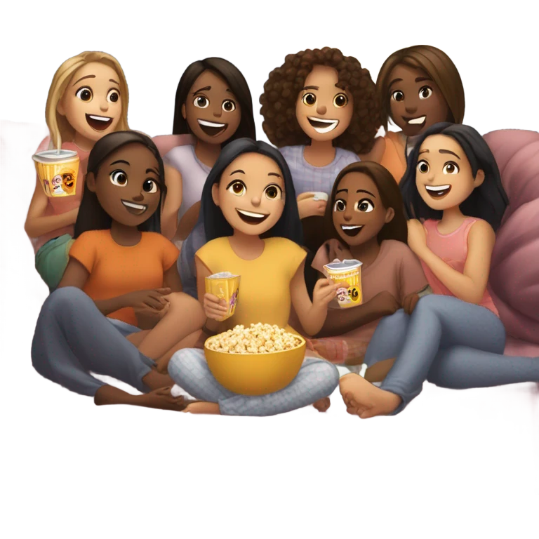 Girls movie night  emoji