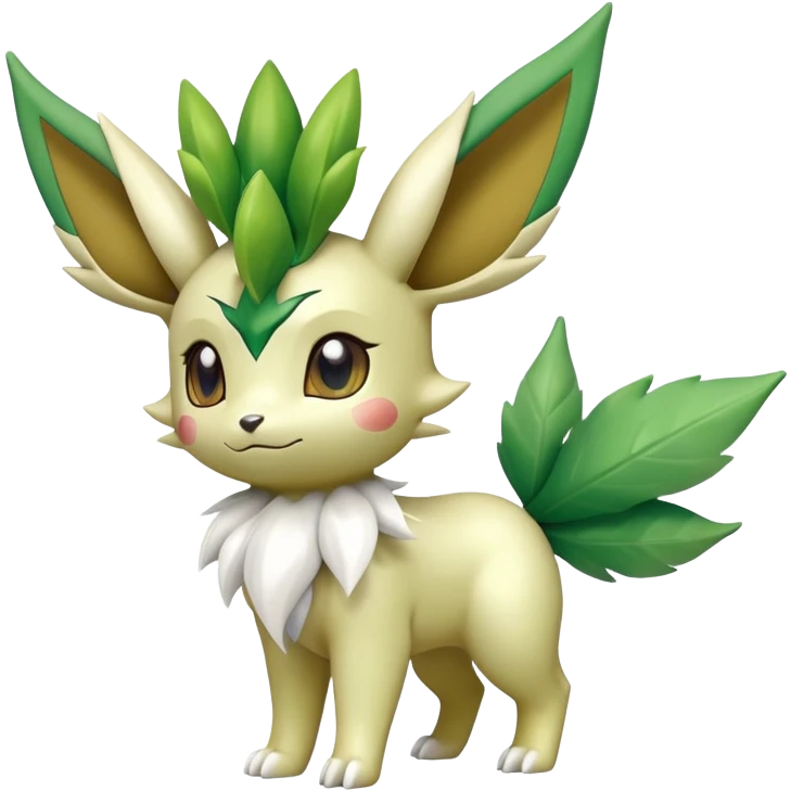 Shiny Leafeon-Shaymin-hybrid, full body emoji