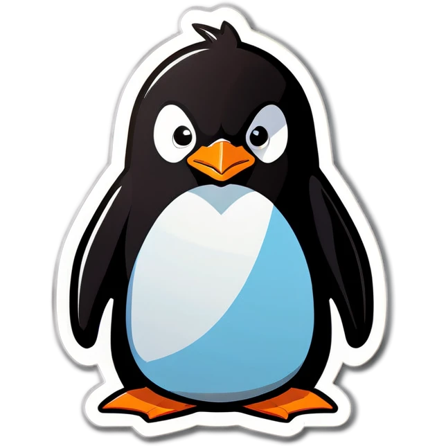 An angry penguin emoji