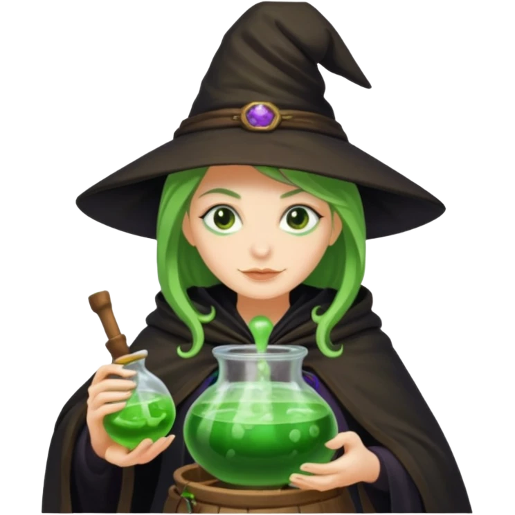 green witch cooking potion emoji