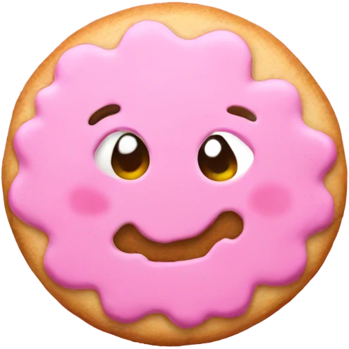 pink christmas cookie  emoji