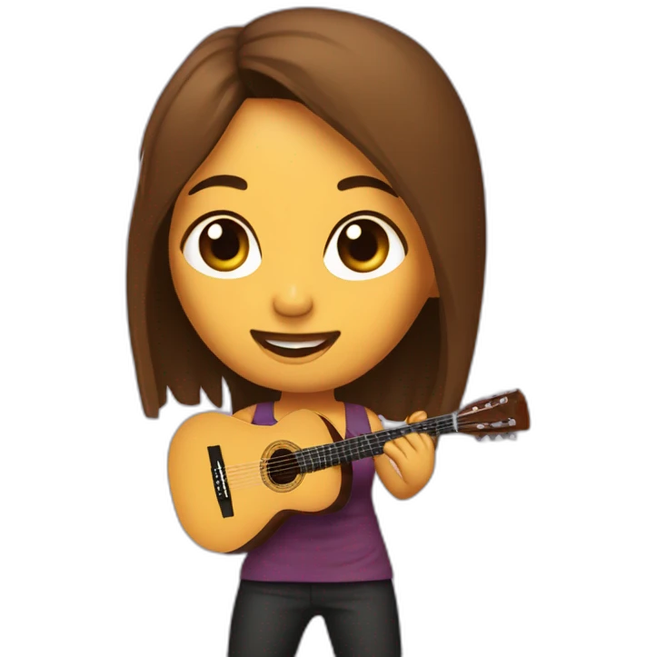 Mariana tocando guitarra emoji