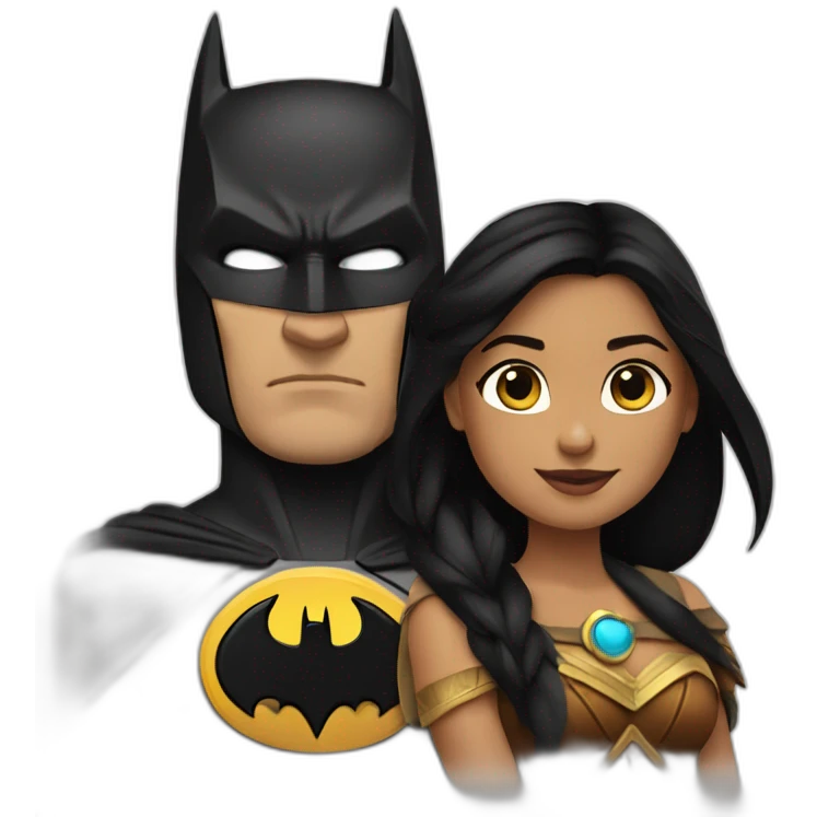 Batman and Pocahontas emoji