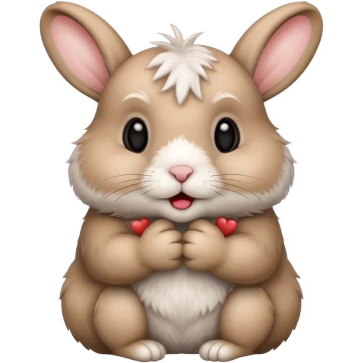 Rabbit kissing emoji