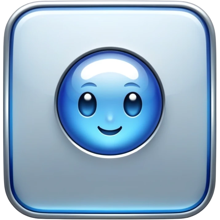 silver square with blue shimmers emoji