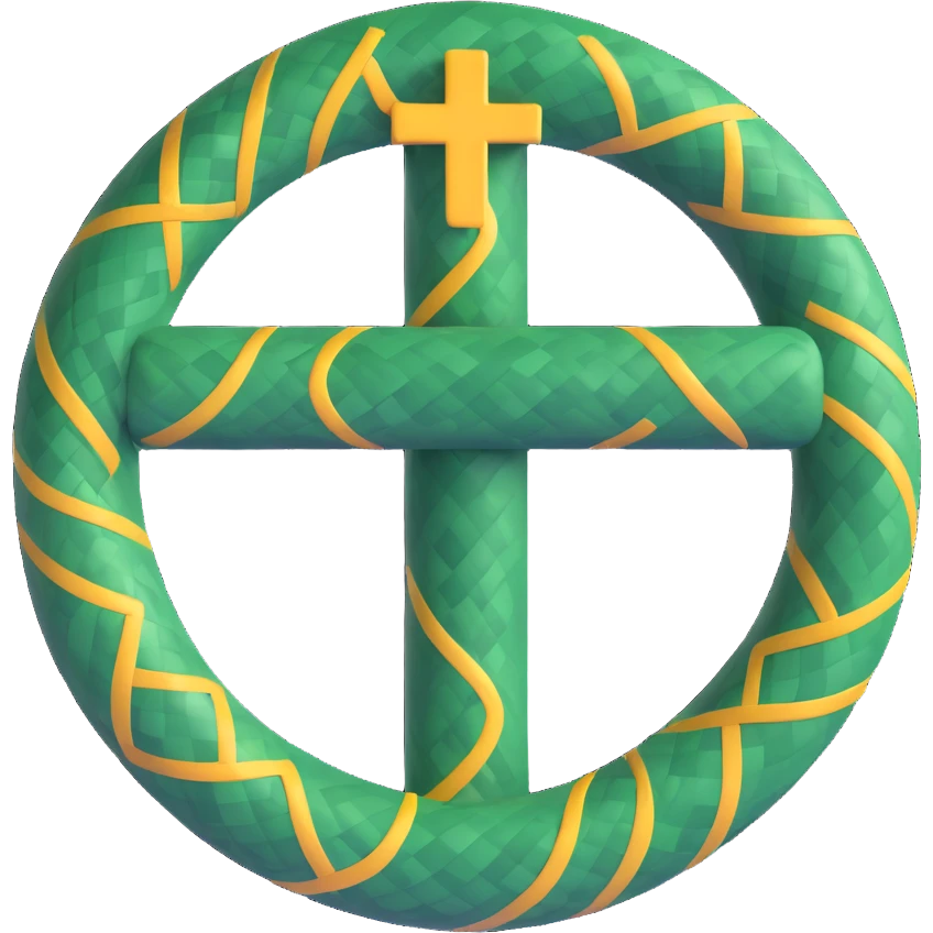3D circular pattern, green-red, cross and snake motif, Alfa Romeo style, without brand name emoji