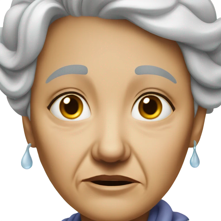 Grandma crying  emoji