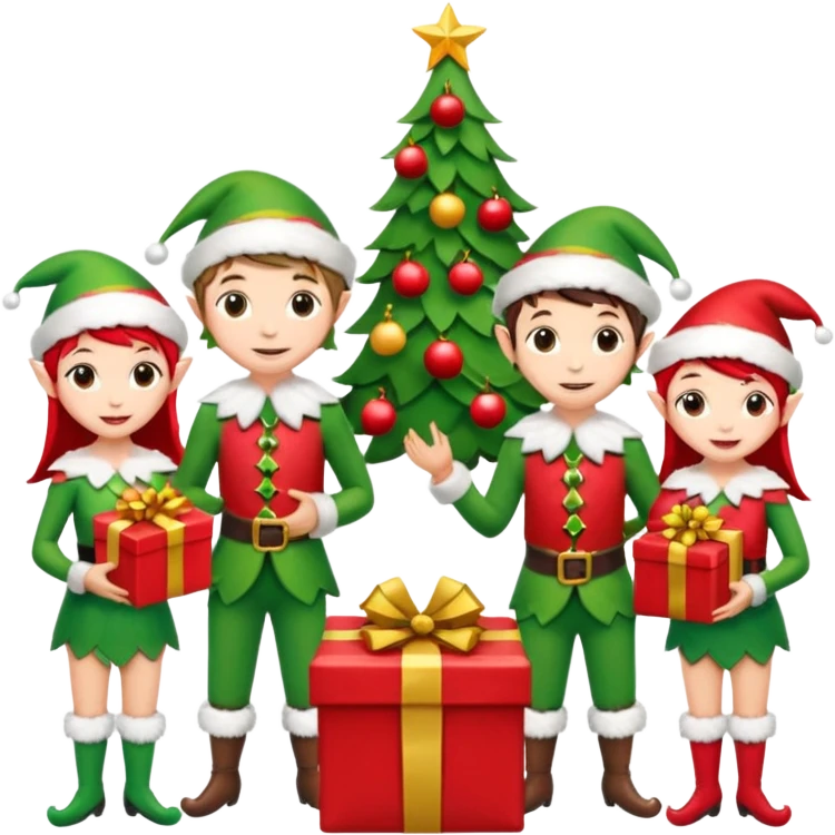10 Christmas Elfs man’s  emoji