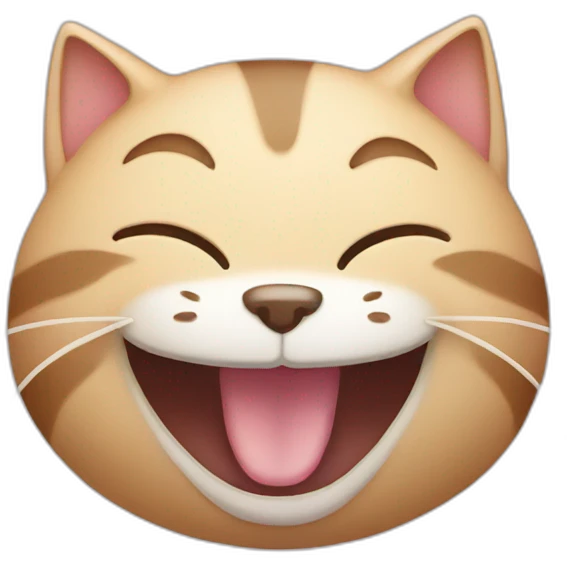 Cat laughs emoji