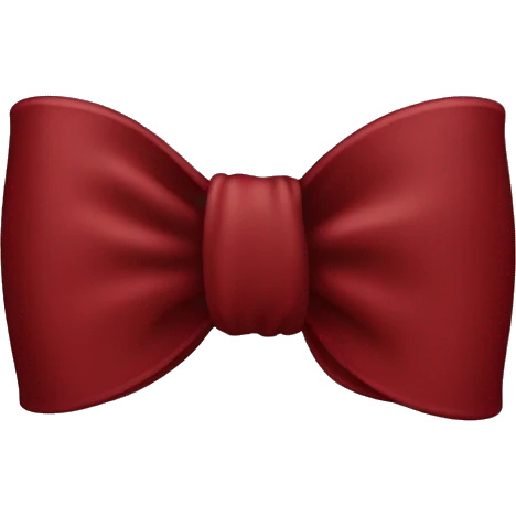 Dark red iPhone bow emoji