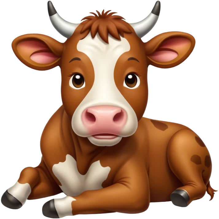 cow relaxing emoji