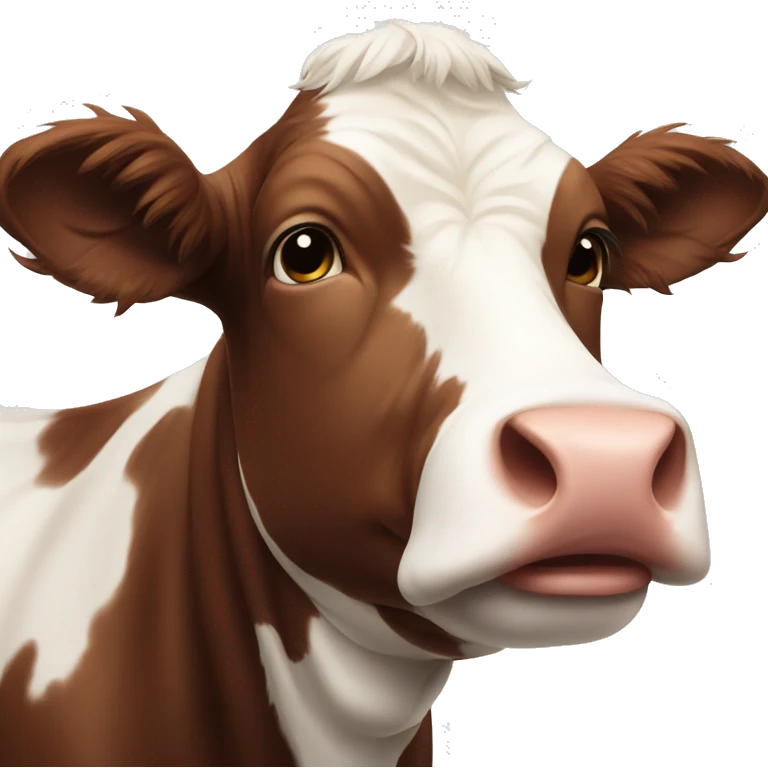 Face of Hereford heifer emoji
