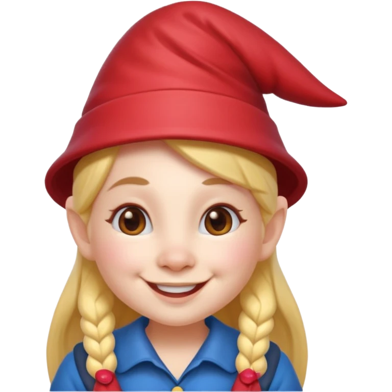 crea un emoji de un gnomo (mujer) emoji