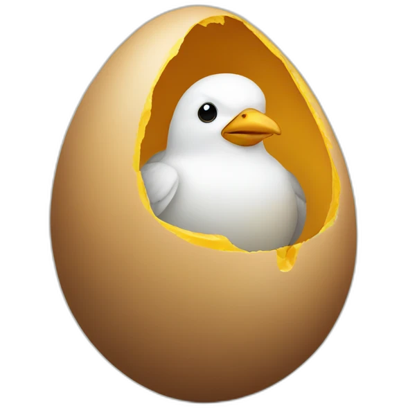 bird in egg emoji