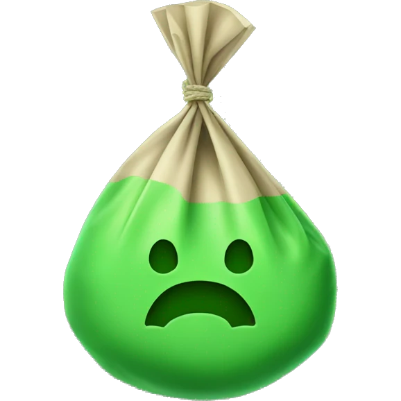 bag of green stuff emoji