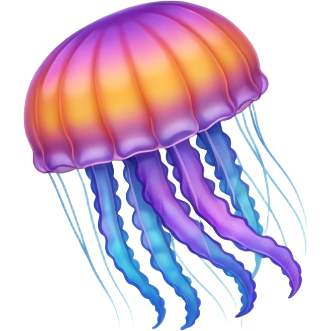 jellyfish with unique design and color but i want a simple one i dont want color orange and blue emoji