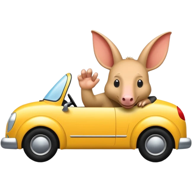 Aardvark driving  emoji