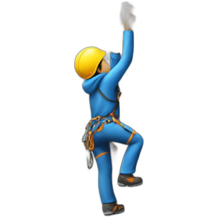 blue climbing stuff emoji