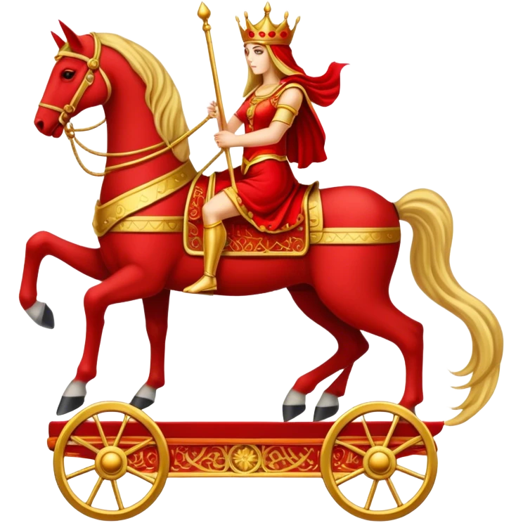 The chariot on a Tarot Card emoji
