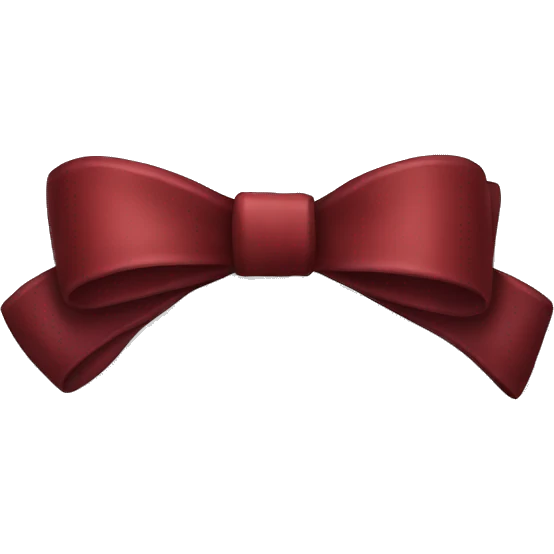 Dark red bow  emoji