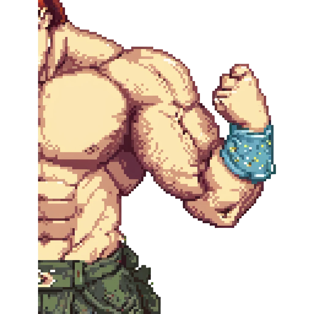 a flexed bicep that appears broken with a clear visual indication of the break or injury emoji