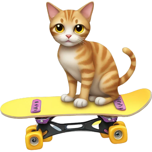 cat with the skate  emoji
