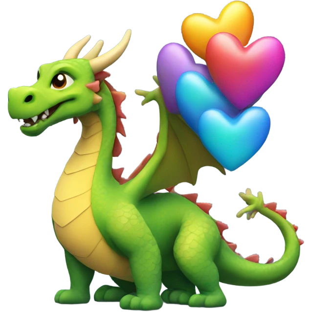 gragon with hearts abov it emoji