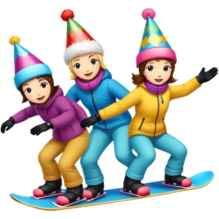 snowboarding birthday party emoji