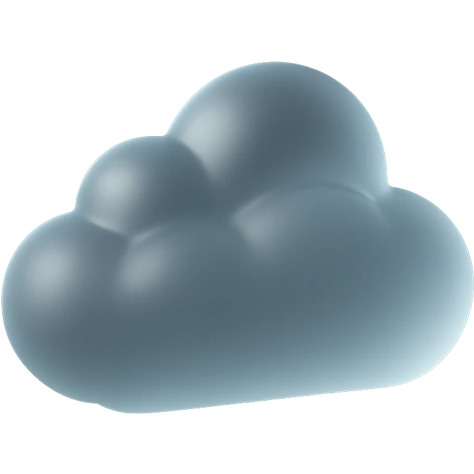 a fluffy cloud in matte glass style emoji
