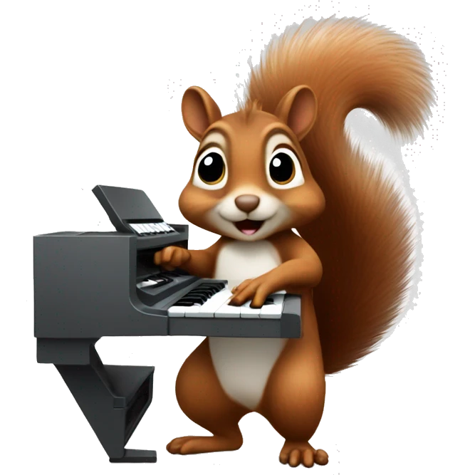 Squirrel play synthesizer emoji
