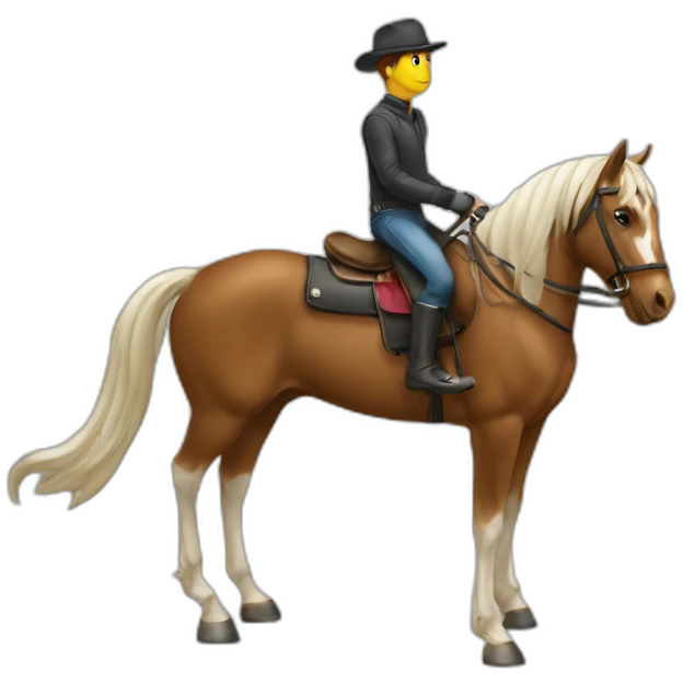 Chat sur cheval emoji