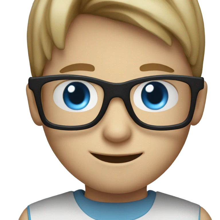 boy smiling with blue eyes glasses emoji